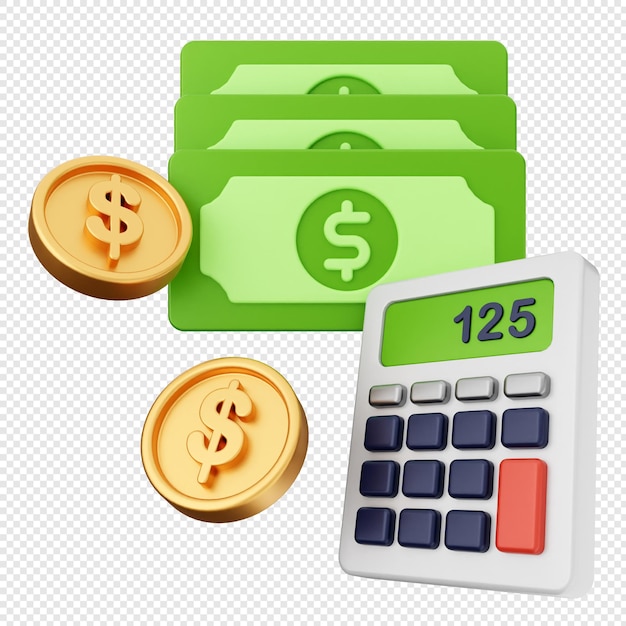 3D-Finanzgeschäft Geld berechnen