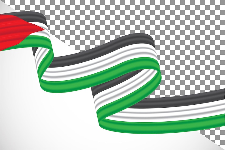 PSD 3d fita da bandeira da palestina12