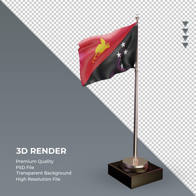 3d flag paquistão renderizando a vista esquerda