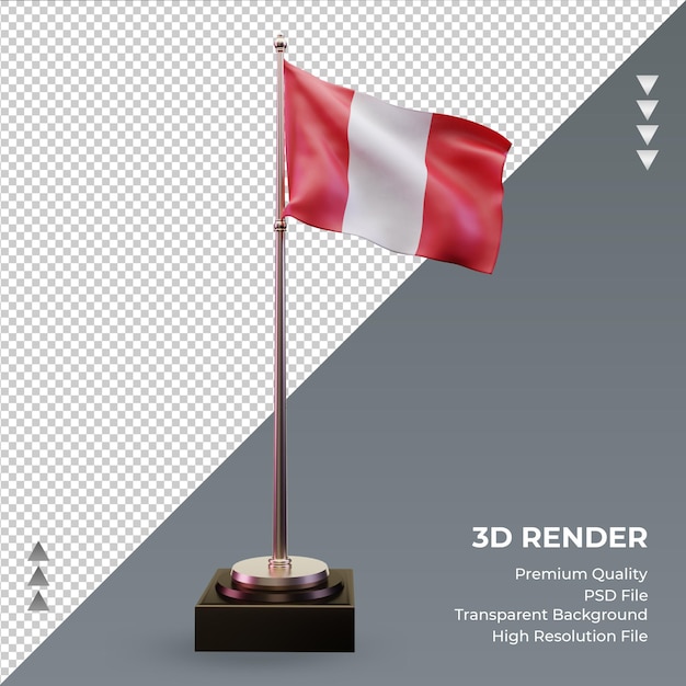 3d-flagge peru rendering vorderansicht