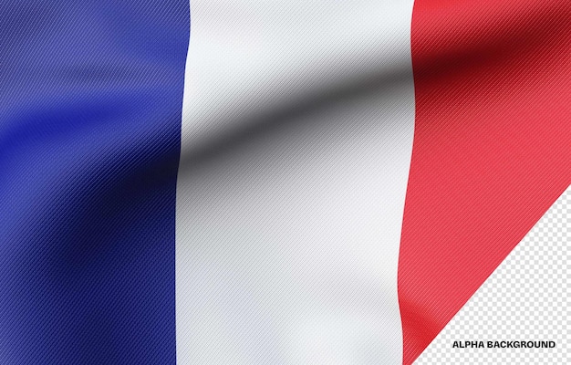 3d-flagge von frankreich