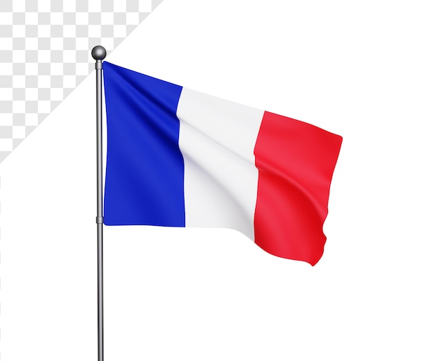 3D-Flagge von Frankreich