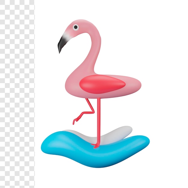 3d Flamingo