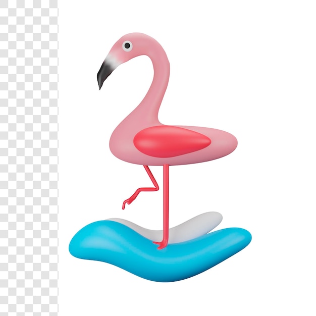 PSD 3d flamingo