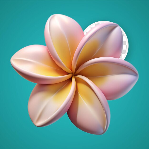 3d Fleur De Plumeria Isolée Sur Un Fond Transparent