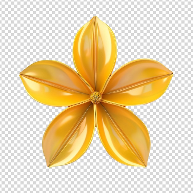 3d flor amarela png isolada em fundo transparente