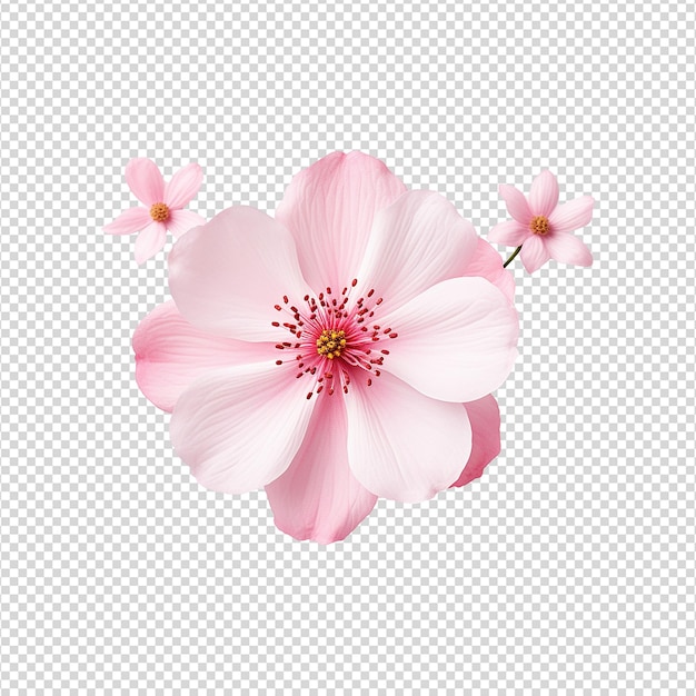 3d flor rosa isolada em fundo transparente png