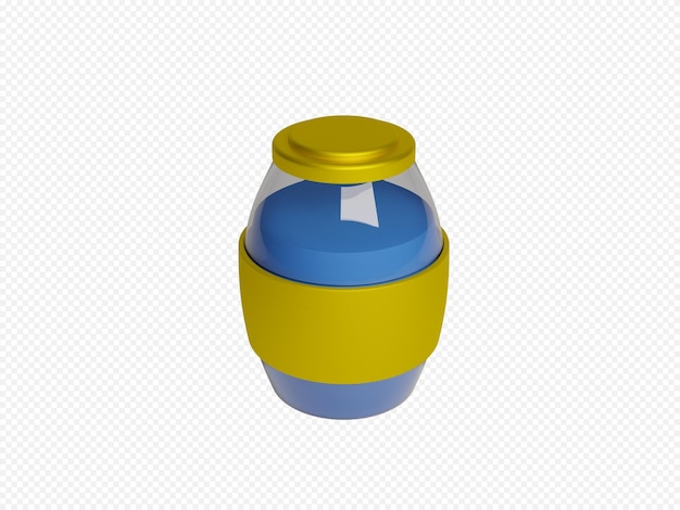3D-Flüssigkeitsglas-Symbol