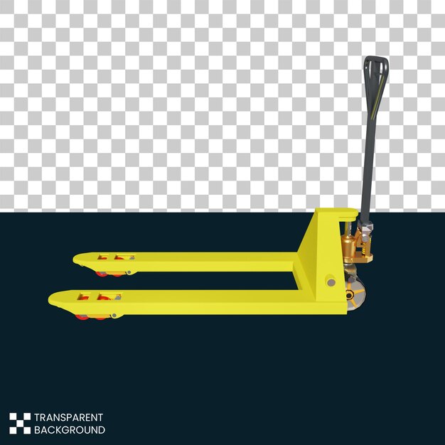 PSD 3d-foklift auf hintergrund isoliert