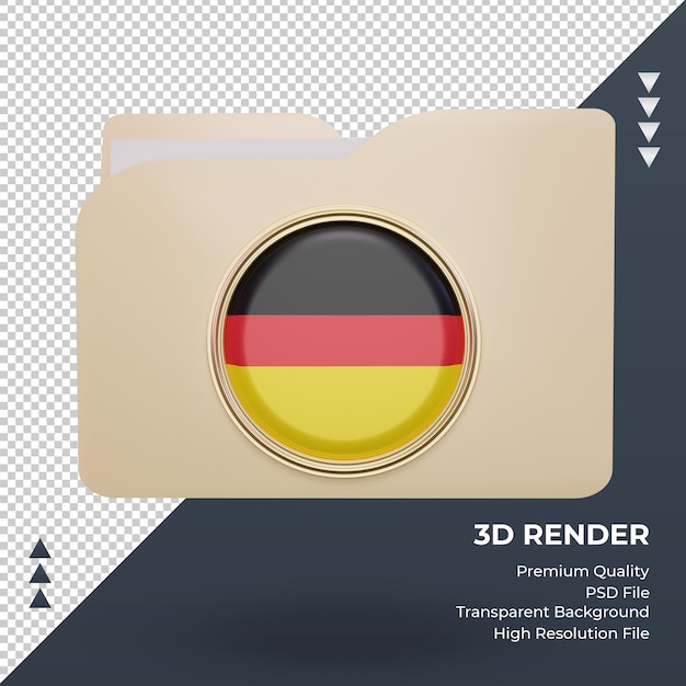 3d folder germany renderização vista frontal