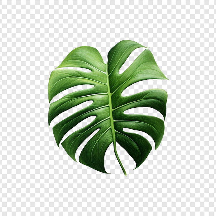 PSD 3d folha verde isolada em fundo transparente
