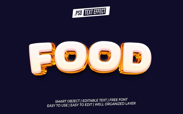 3D Food Text Effect for Social Media
