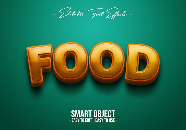 3D-Food-Text-Style-Effect