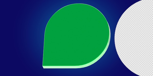 PSD 3d-form mit transparentem hintergrund für nachricht, zitat usw.