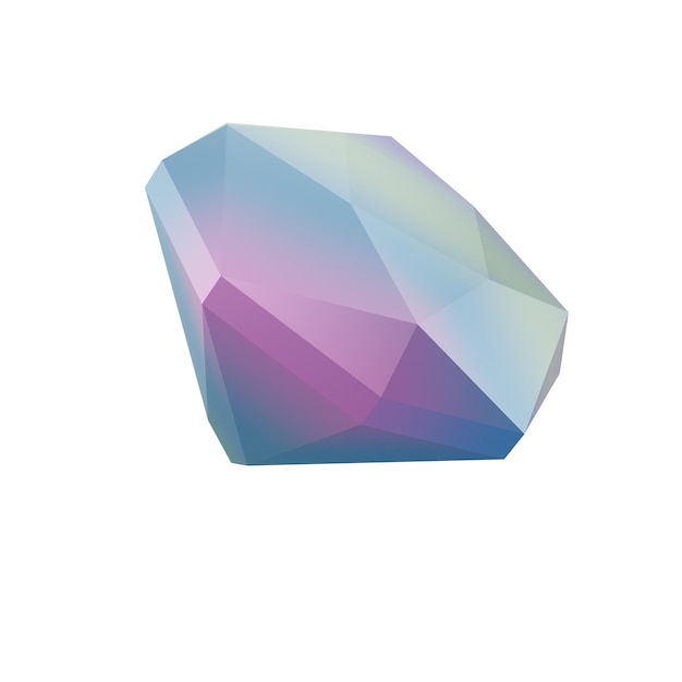 3d Forme Abstraite Diamant Métallique Géométrique Gradient Brillant Réaliste Couleur Modèle De Luxe Design Décoratif Illustration Minimaliste Mockup Lumineux Isolé Transparent Png