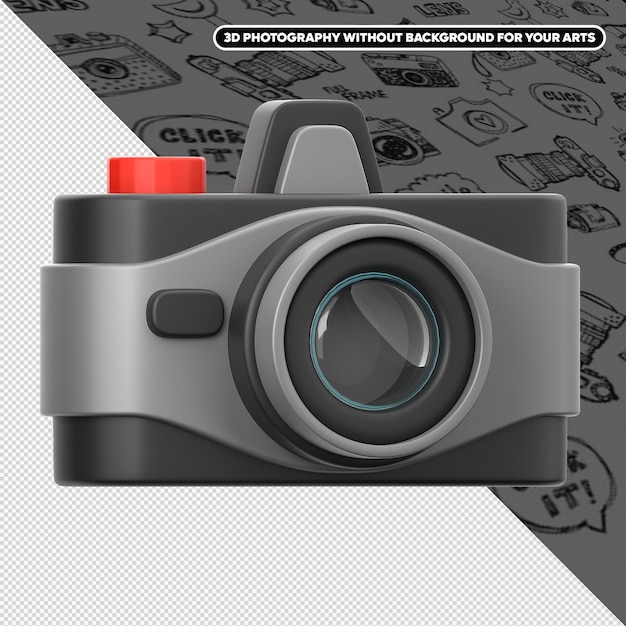 3D-Fotografie einer Retro-Kamera für die Kunst