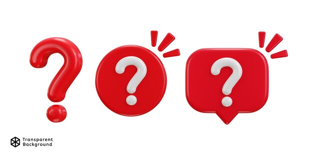 3d-Fragenzeichen-Symbol auf einer FAQ und QNA-Antwortlösungsinformation mit einem Fragezeichen