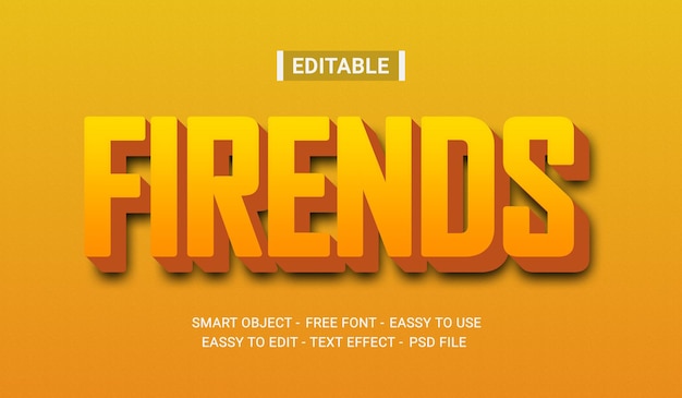 3D-Frends-Editierbare Texteffekt