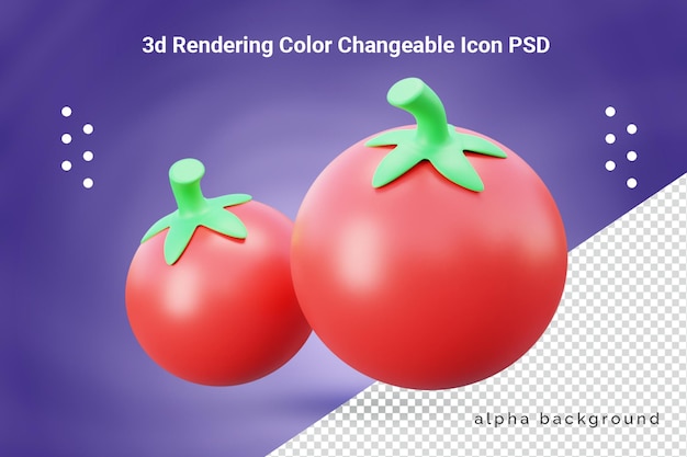 PSD 3d frische tomate