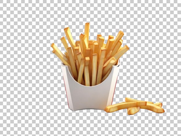 3d de frites sur fond de Wight