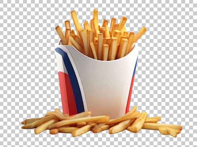 PSD 3d de frites sur fond de wight