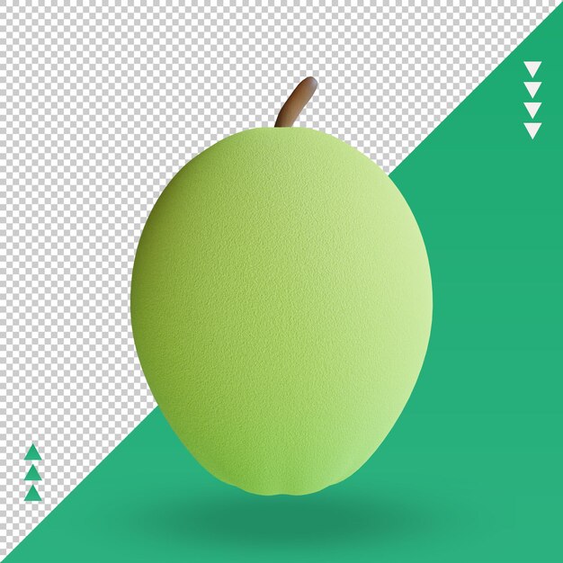 3d frutti Guava rendering vista frontale