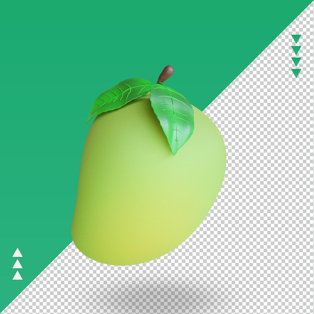 3d frutti mango rendering vista a destra