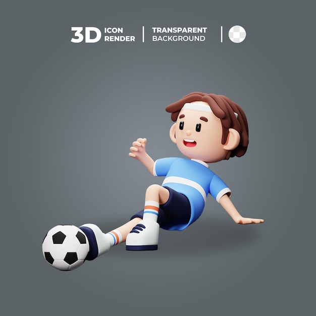 PSD 3d-fußballspieler-tackle