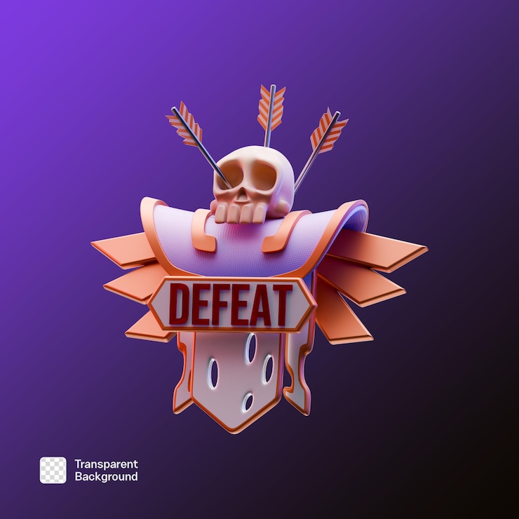 PSD 3d game badge icon illustration png template