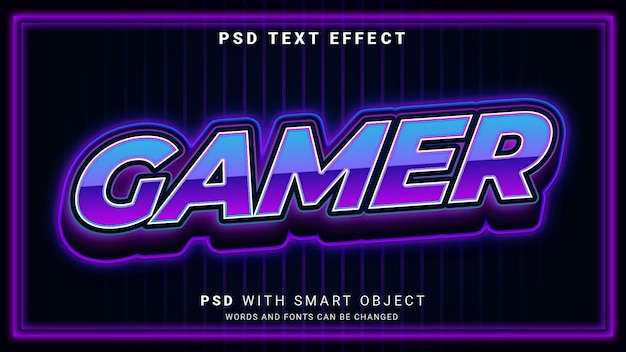 3D-Gamer-bearbeitbare Texteffekte