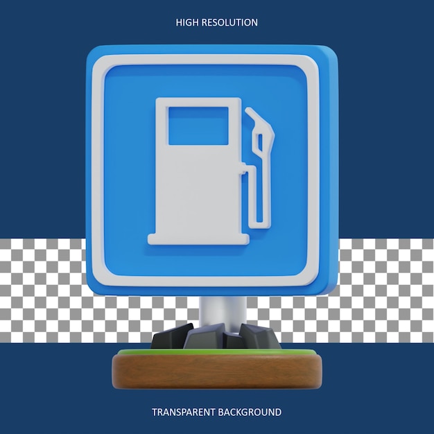 3D Gas Station Sign