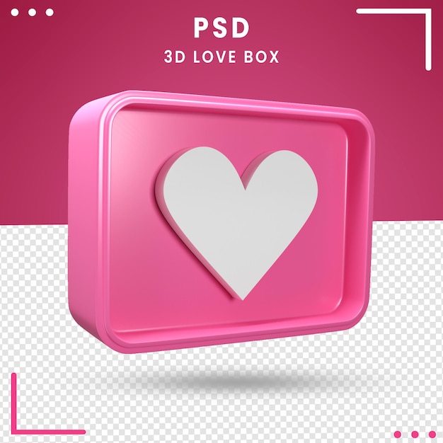 3d gedrehte liebesbox