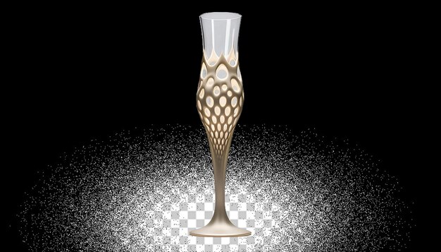 PSD 3d-gedrucktes champagnerglas