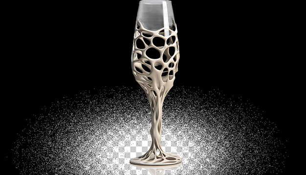 PSD 3d-gedrucktes champagnerglas