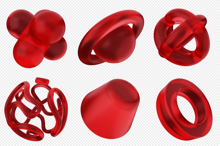 PSD 3d geometric abstract icon set bundle