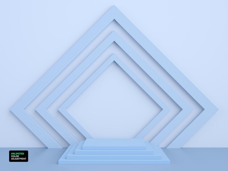 PSD 3d geometrische bühne oder szene für produktplatzierung