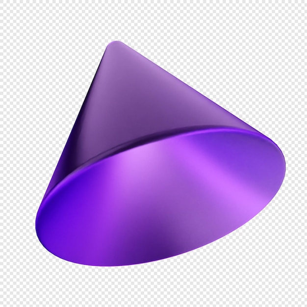 3D-geometrisches Glas dunkelviolette Farbe