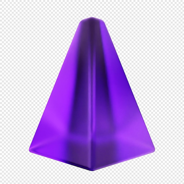 3D-geometrisches Glas dunkelviolette Farbe
