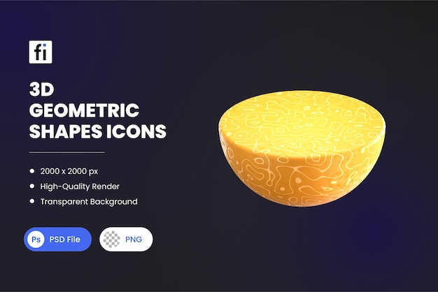 3d geometry shapes hemisphere