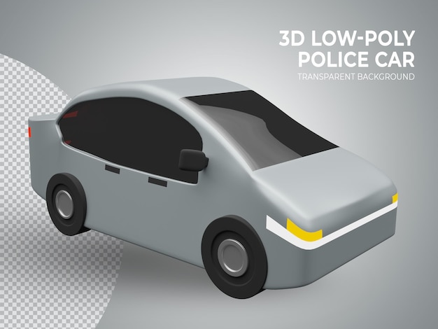 3D gerendert hochwertiges süßes Low-Poly-Spielzeugauto