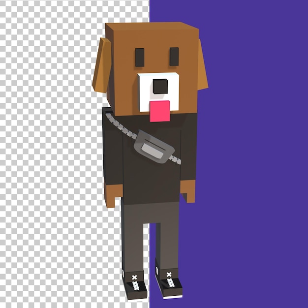 PSD 3d-gerenderter hund