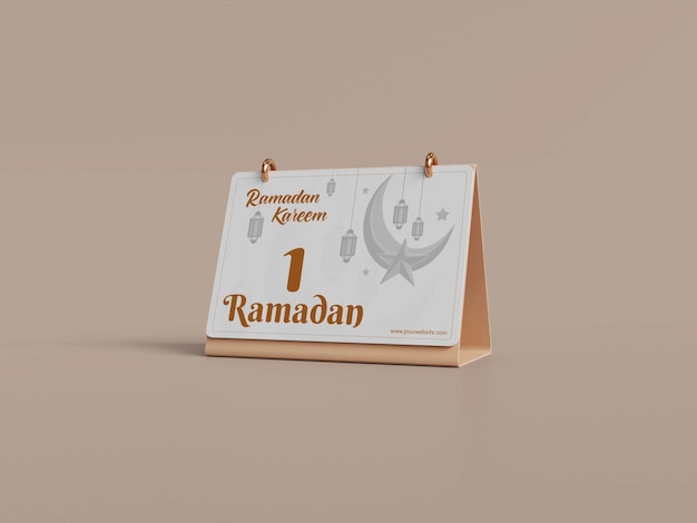 PSD 3d gerenderter ramadan sonderkalender mockup