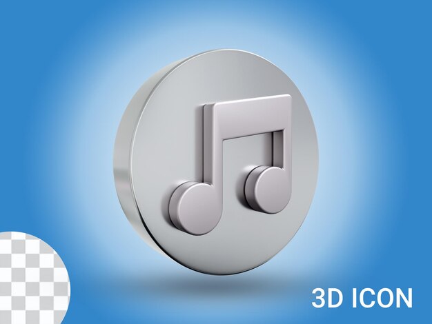 3D gerendertes Musik-Icon-Design