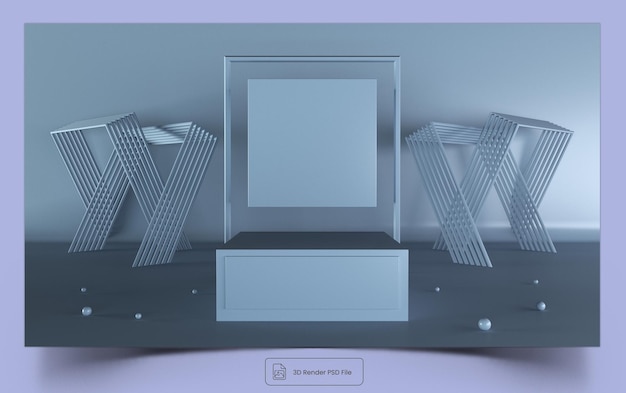 PSD 3d gerendertes podium für ihre produktpräsentation