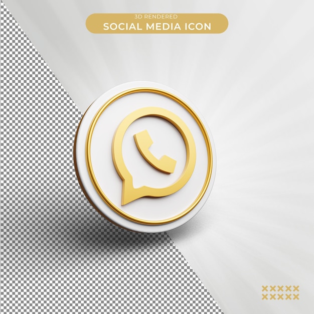 PSD 3d-gerendertes whatsapp-social-media-icon-konzept