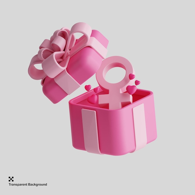 3d-geschenk-symbol für frauen