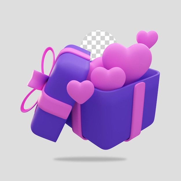 3D-Geschenkbox-Symbol 3D-Rendering