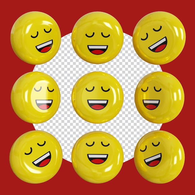 3D-Gesicht Emoji-Illustration