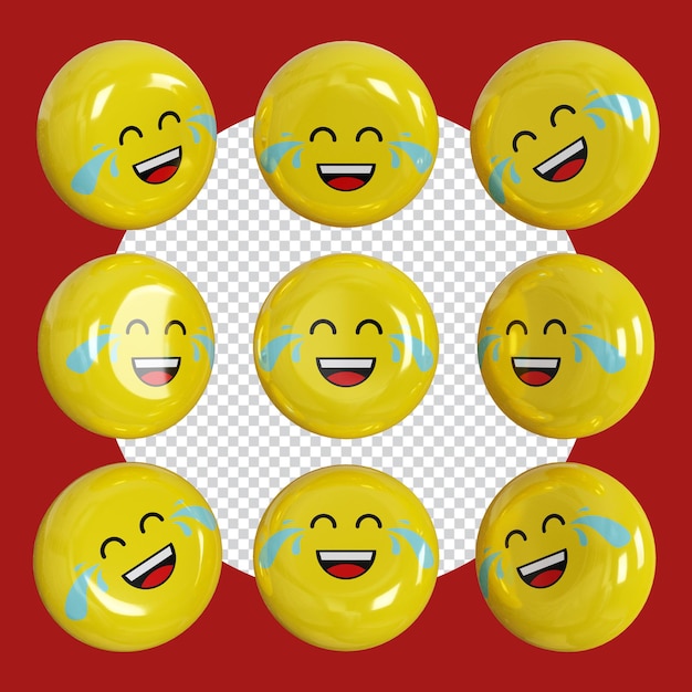 3D-Gesicht Emoji-Illustration