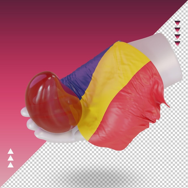 3d giornata mondiale del donatore di sangue Bandiera della Romania che rende la vista giusta